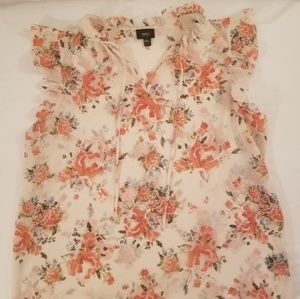 Ruffled floral shirt